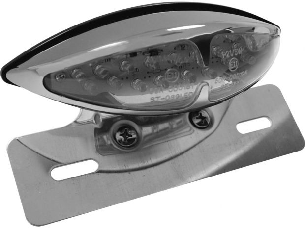 Speed Mini Taillight Chrome Clear LED 