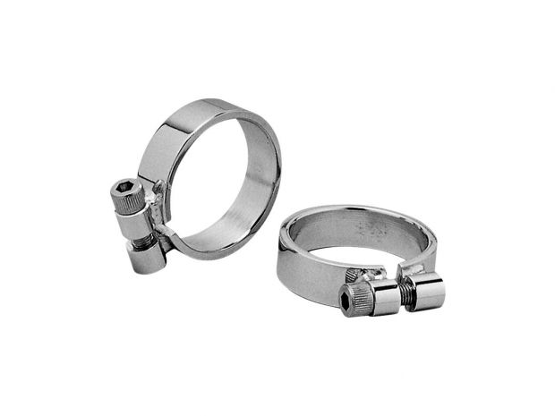 Aircraft Style Exhaust Clamp, Chrome Exhaust Clamp Chrome 