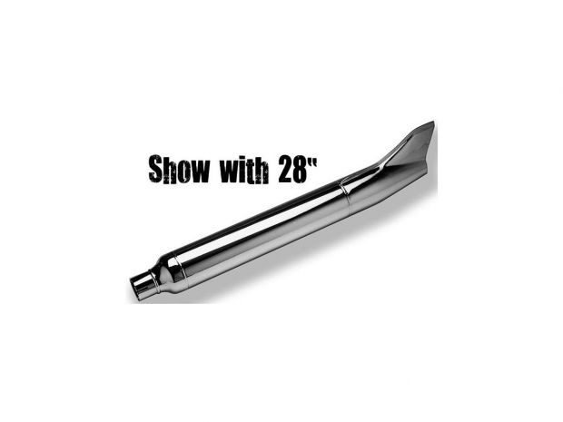 FL-Style Fishtail Muffler 33" Long Show Chrome 