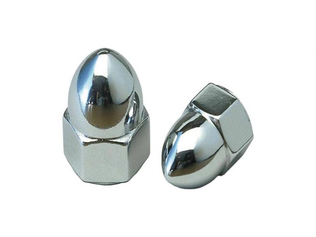 Acorn Nut Pack Chrome 3/8"-16 UNC 