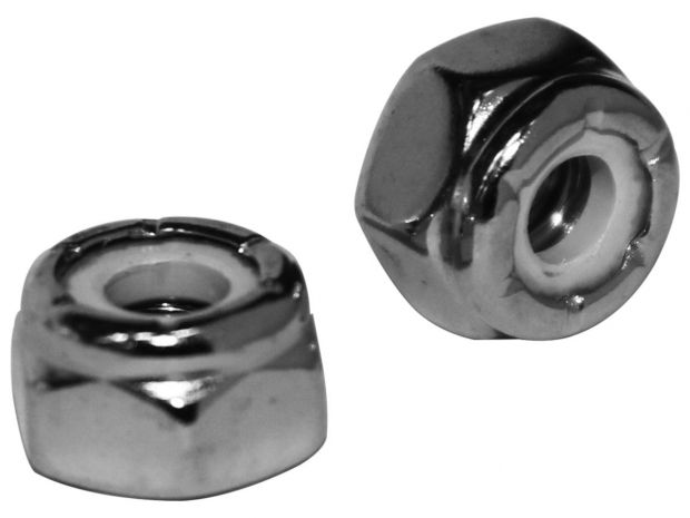 Nylon-Inserted Lock Nut Pack Chrome 3/8"-16 UNC 