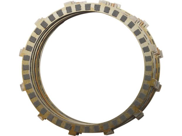 Carbon Fiber Clutch Kit Kit consists of 6 friction plates. Design is wider than stock plates for 25% greater surface area. 