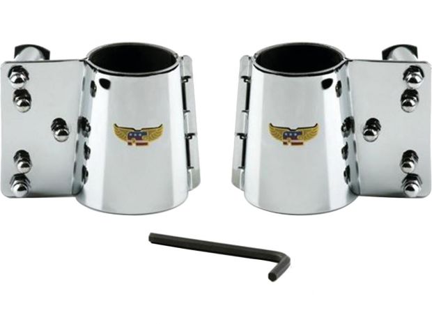 Heavy Duty Windshield Mount Kit Straight forks Chrome 