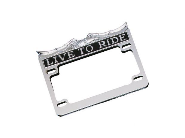Zodiac- Cadre de plaque d'immatriculation Live To Ride - Chrome- 160179 –  Kustom Store Motorcycles
