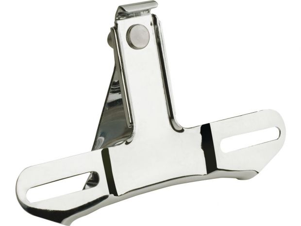 OEM-Style Top Mount License Plate Bracket 2-hole Chrome 