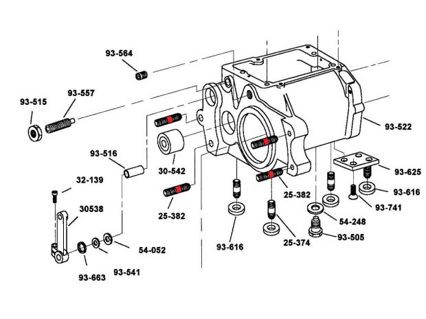 STUDS-4 SPD TRANS CASE/INR.PRI Mounting Studs 