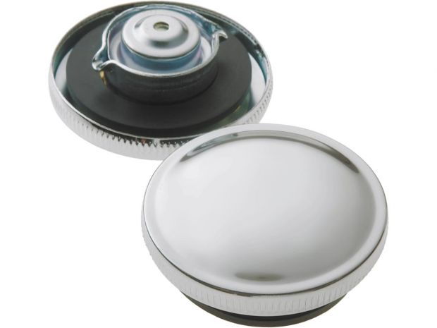 Early Style Gas Cap Vented and non-vented set Chrome 