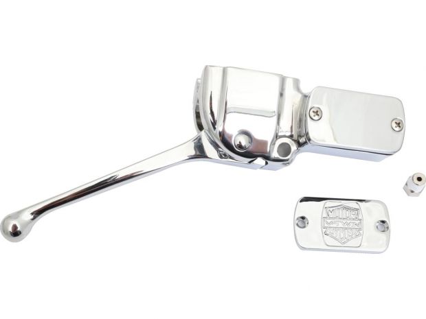 72-81 Early Style Master Cylinder Assembly With Master Cylinder Logo Cover Chrome 1" 