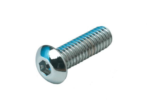 Long Buttonhead Screw Pack Chrome Allen head 5/16"-18 UNC 1 1/4" 