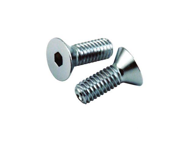 Countersunk Allen Sockethead Screw Pack Chrome Allen head 1/4"-20 UNC 1 1/2" 