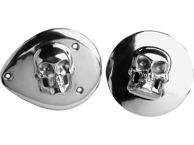 3D Skull Air Cleaner Cover Polished 