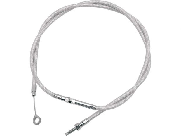 Armor Coated Coil Wound (CW) Clutch Cable +9" Stainless Steel Clear Coated 74,8" 