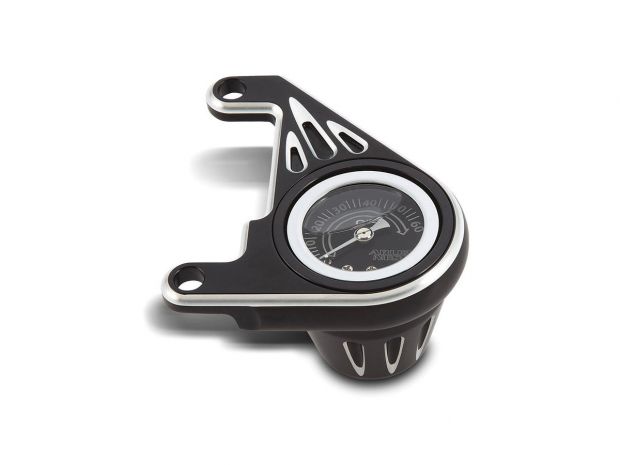 Deep Cut Oil Pressure Gauge Kit for 93-up Sportster Black Cut 