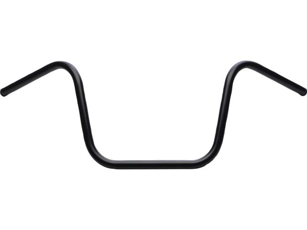 12 Ape Hanger Handlebar for Internal Wiring Non-Dimpled 3-Hole Black Powder Coated 1" Throttle Cables 