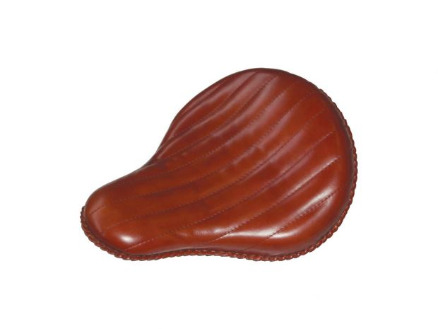 16" Bad Ass Vertical Solo Seat Brown Leather 