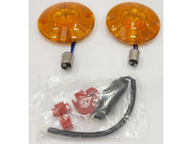 Front LED Turn Signal Conversion, Flat Amber Lens 