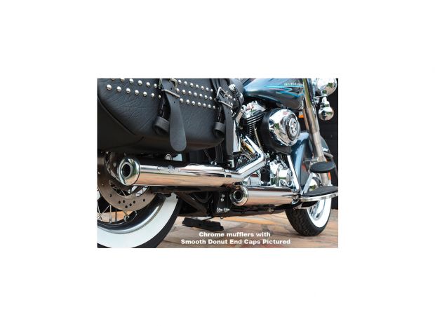 Gun Smooth Slip On Mufflers Donut End Cap Black Black 