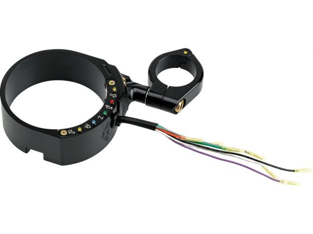 Speedometer Side Mount Bracket Swivel Clamp Black Anodized 