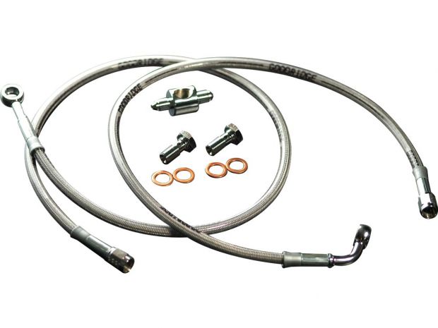 OEM Style Brake Line Kit Stainless Steel Clear Coated 47,75" 