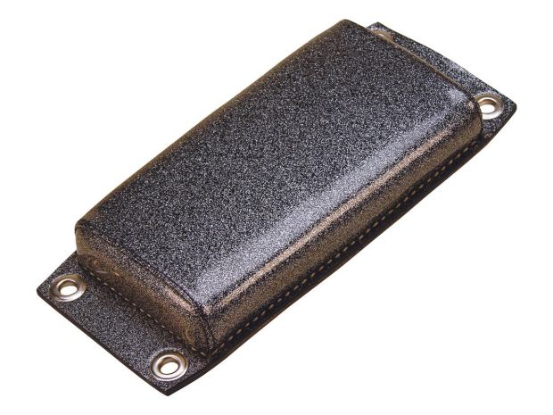 Retro Smooth Pillion Pad Charcoal Synthetic Leather 