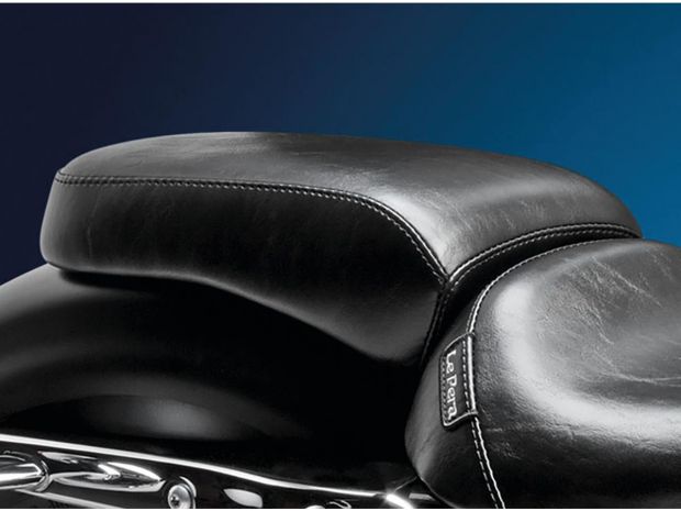 Bare Bones Gel Pillion Pad Smooth Black Vinyl 