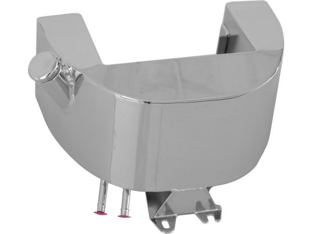 3,5 Quart Custom Wrap Around Side-fill Oil Tank with push-on hose barbs Chrome 