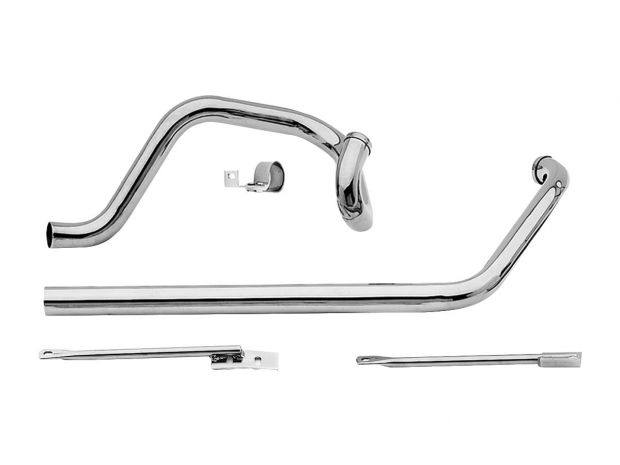 Independent Dual Headers for Softail Models Chrome 1,75" 