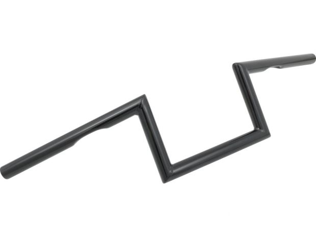 60s Wide Style 6 Handlebar Dimpled Black Powder Coated 1" Throttle Cables 