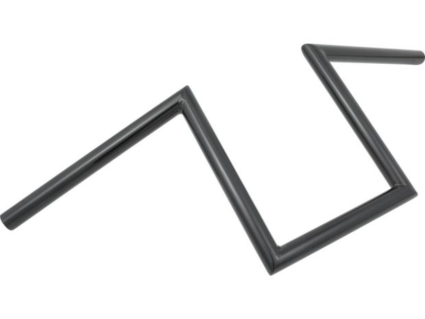 60s Wide Style 10 Handlebar Non-Dimpled Black Powder Coated 1" Throttle Cables 