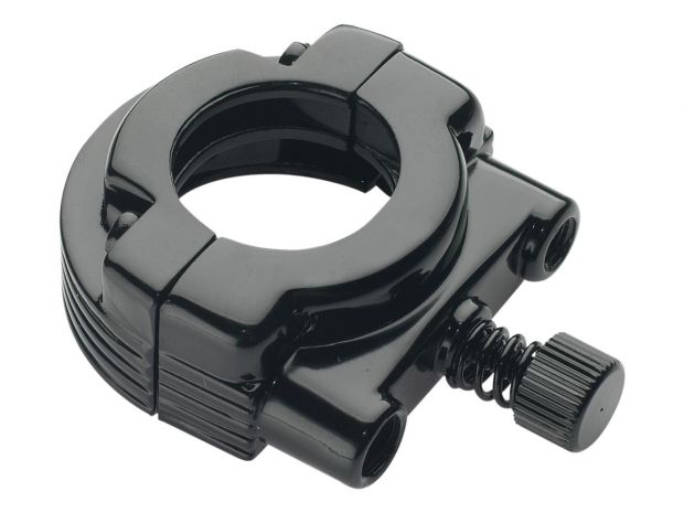 Throttle Clamp Set Black 1" Single Cable 