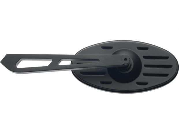 Custom Oval Mirror Short stem Black 
