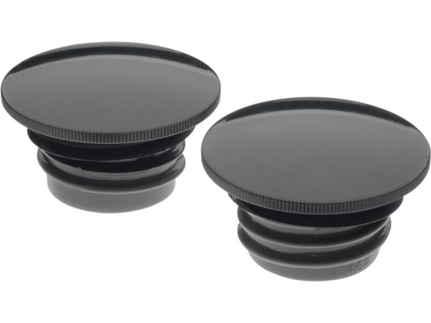 Domed Low Profile Stainless Steel Gas Cap Set Black 