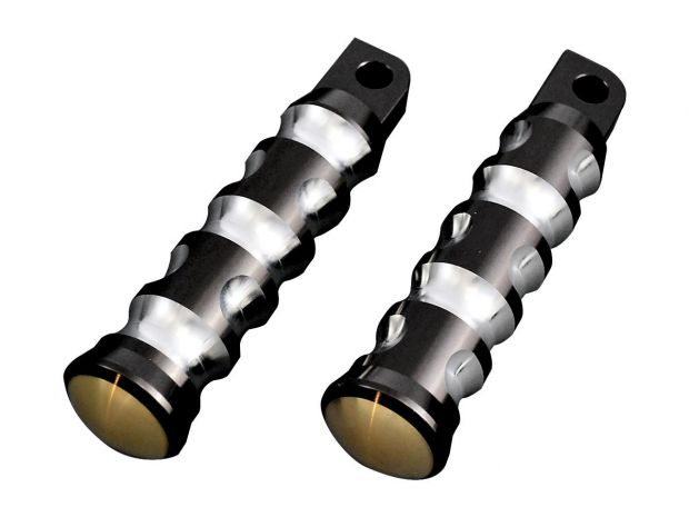 Brass Black Driver Footpegs NF 