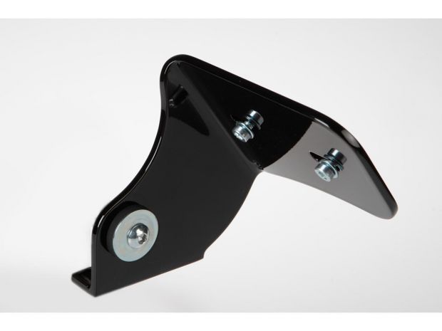 Short Side Mount License Plate Bracket Black Gloss 