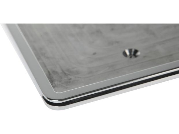 Inside License Plate Base Plate German Size 200x180mm Aluminium Polished 