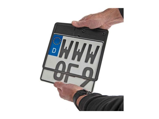 Inside License Plate Base Plate German Size 200x180mm Black 