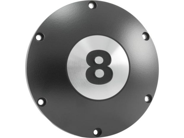 8-Ball Derby Cover 6-hole Black Satin 