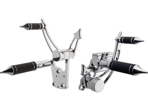 Spike Design Billet Forward Control Kits Chrome 