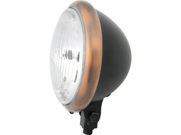 Bates Style 5 3/4" Headlight Black Halogen 
