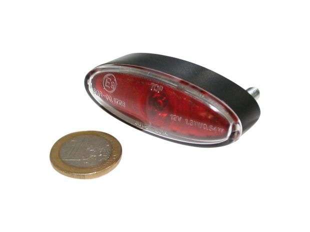 Mini Oval LED Taillight Black LED 