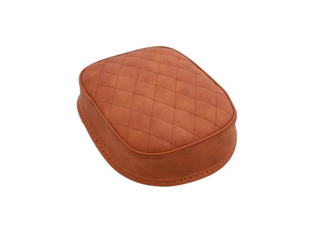 Diamond Suction Cup Pillion Pad Brown Leather 