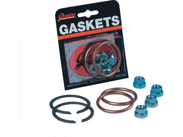 Exhaust Mounting Gasket Kit Copper Crush Rings and Flange Nuts Kit 1 