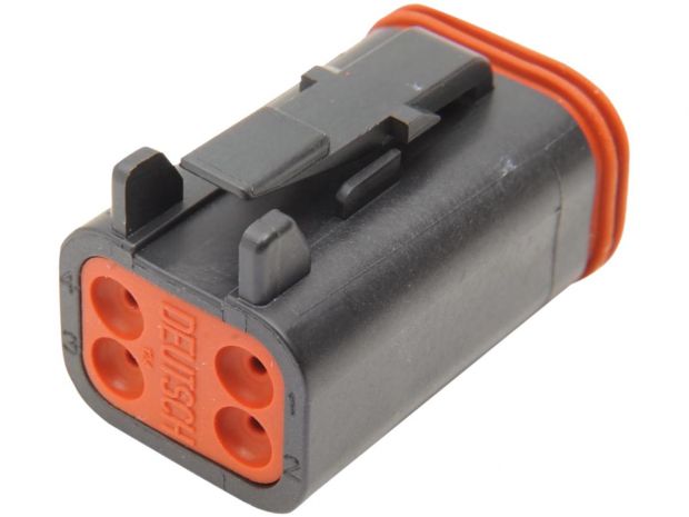 Deutsch OEM DT Series Connector Housings 4 Wire Male Black 