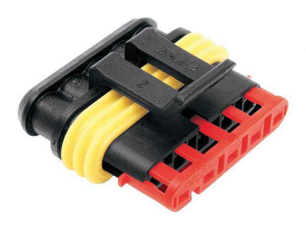 5-Wire OEM O2 and Aktive Exhaust Sensor Connector Black 