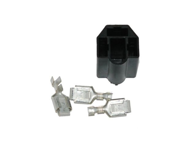 Replacement Headlight Socket & Terminal Kit Black 