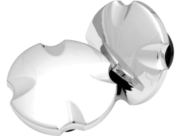 Iron Cross Gas Cap Set Vented and non-Vented Set Chrome 