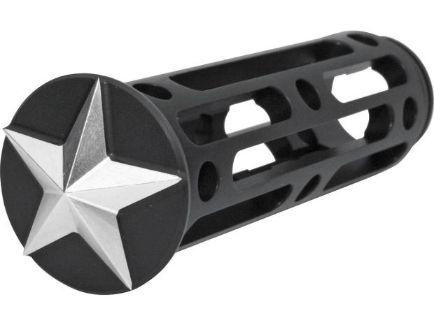 Open Mind Base Grip and Footpeg Toppers Bi-Color Anodized 