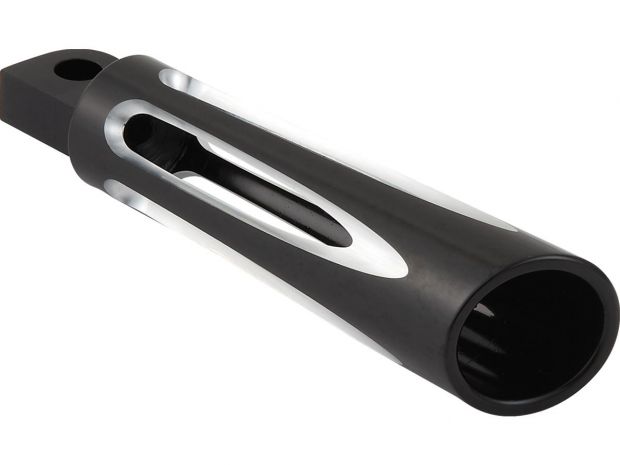 Deep Cut Footpegs Black, Anodized 