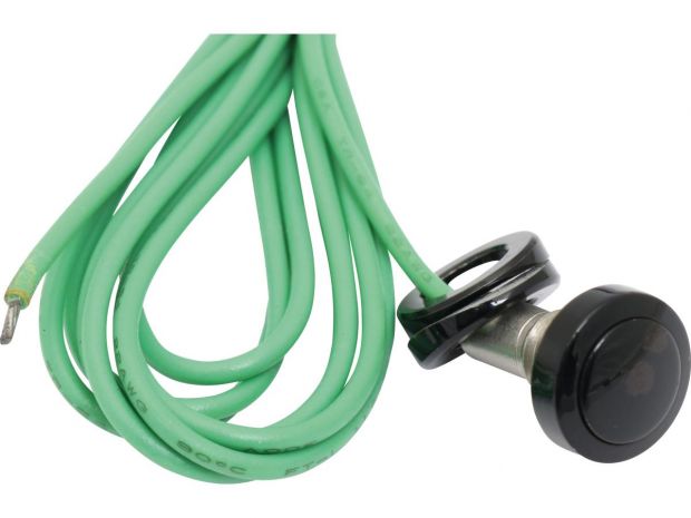 1/4" Custom Stainless Steel Push Button Black 