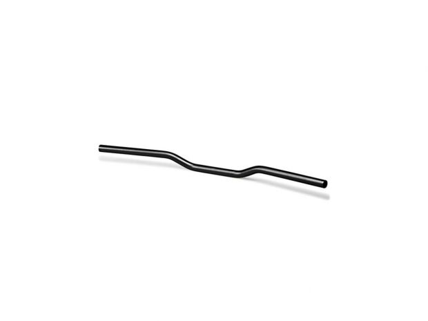 Street Bar Handlebar Width: 850 mm Non-Dimpled Black Powder Coated Steel Throttle Cables 